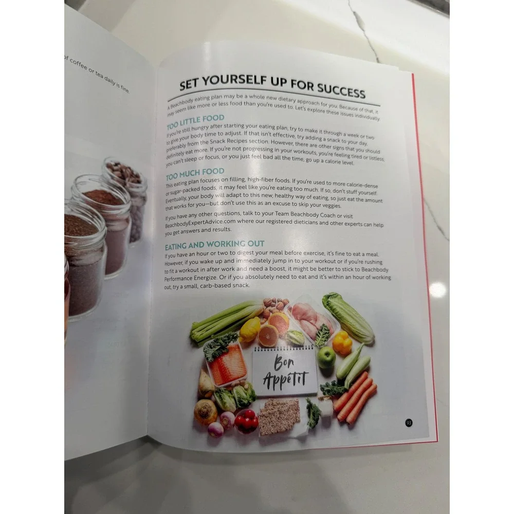 Beachbody Guide to Nutrition Book Paper Recipes Healthy Fitness Clean Eating